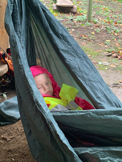 Child in hammock